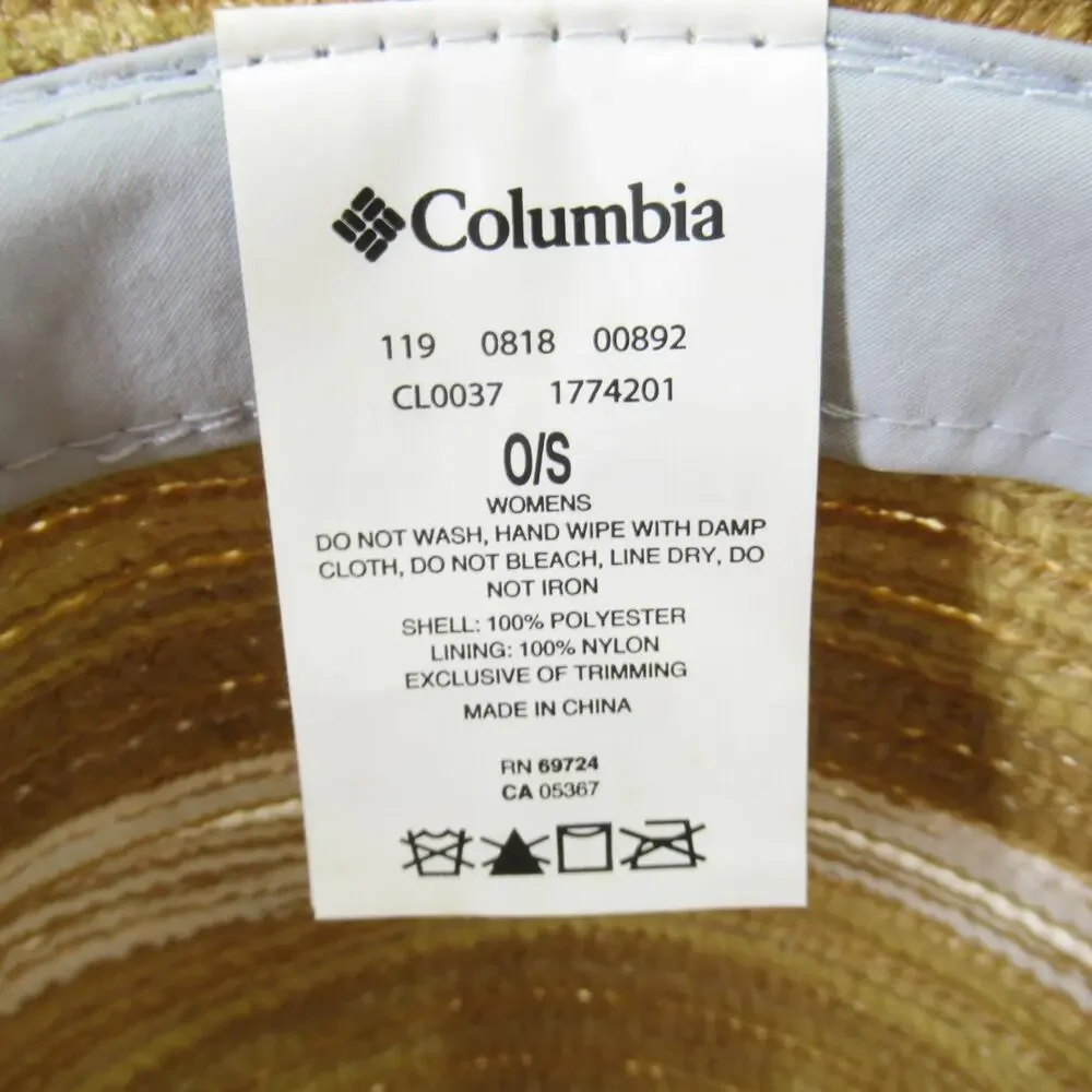 Columbia Sun Hat Women One Size Large Summer Shade Pastel Striped Dome